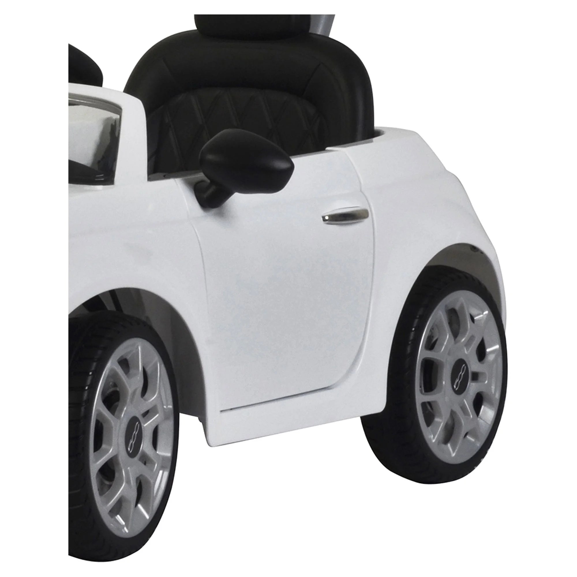 2-In-1 Fiat 500 Baby Toddler Push Car Stroller, White