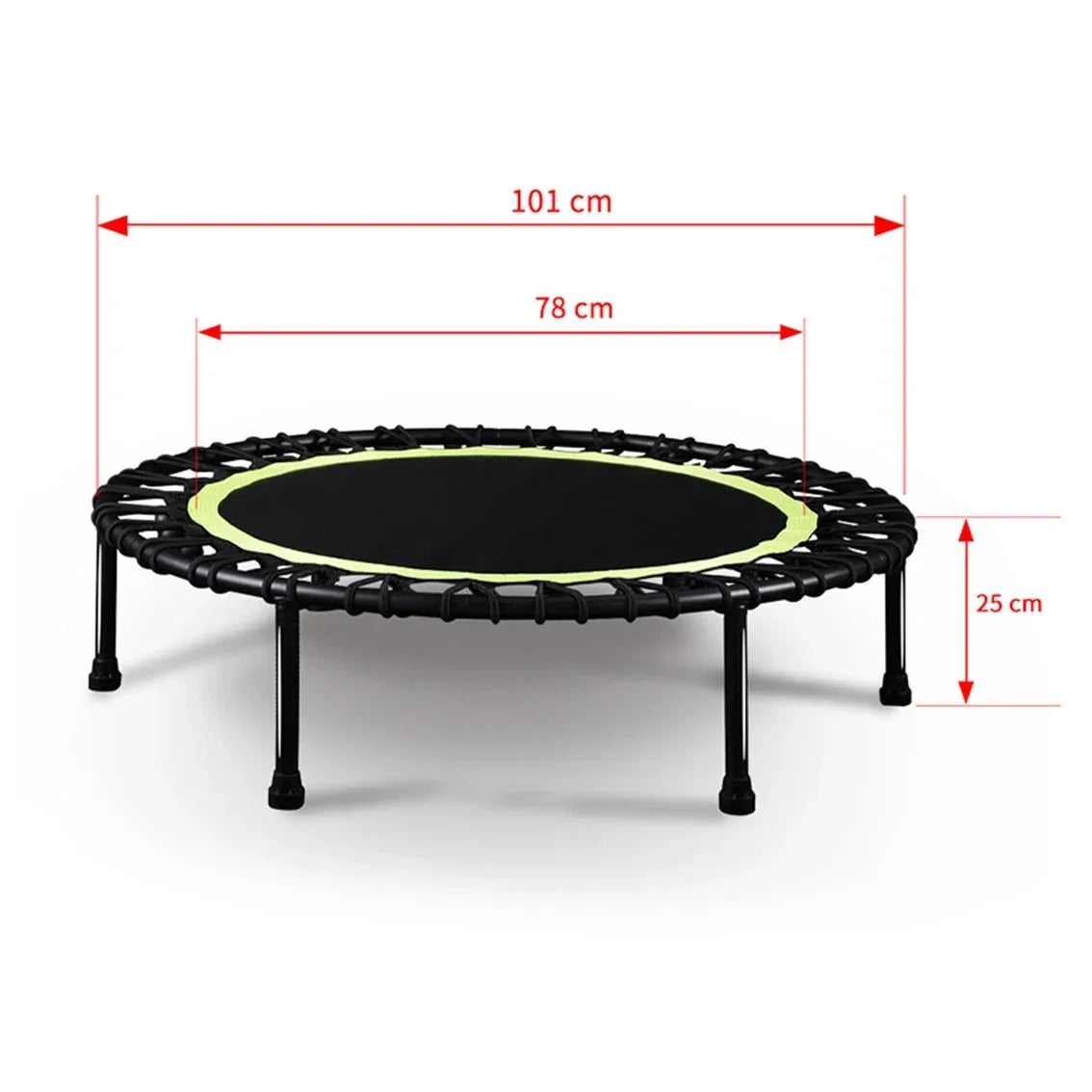 Indoor Elastic round Trampoline with Handle Fitness Gym Equipment Mini Trampoline Fitness Jumping
