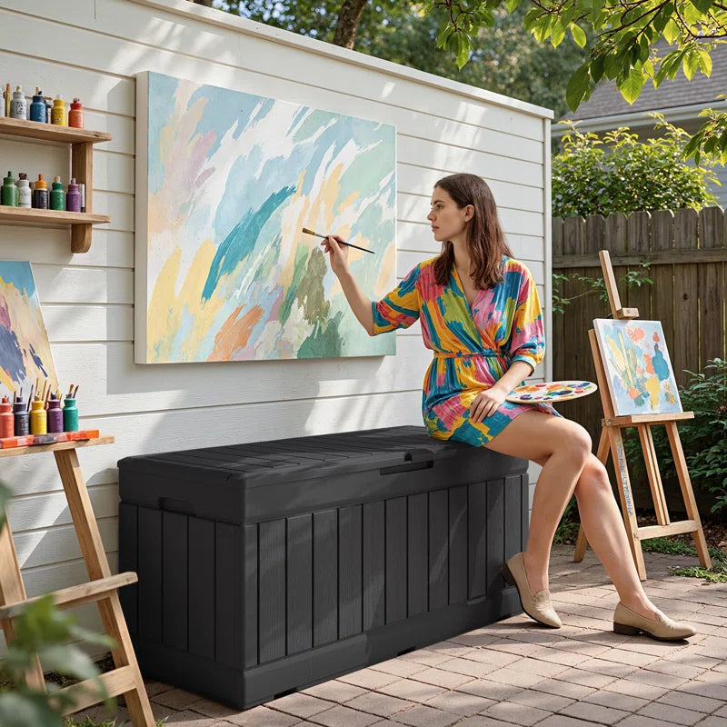 45.3'' W 82 Gallons Water Resistant Lockable Deck Box