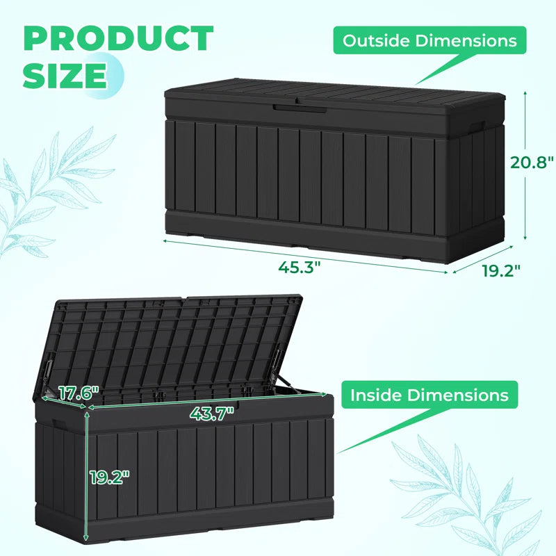 45.3'' W 82 Gallons Water Resistant Lockable Deck Box