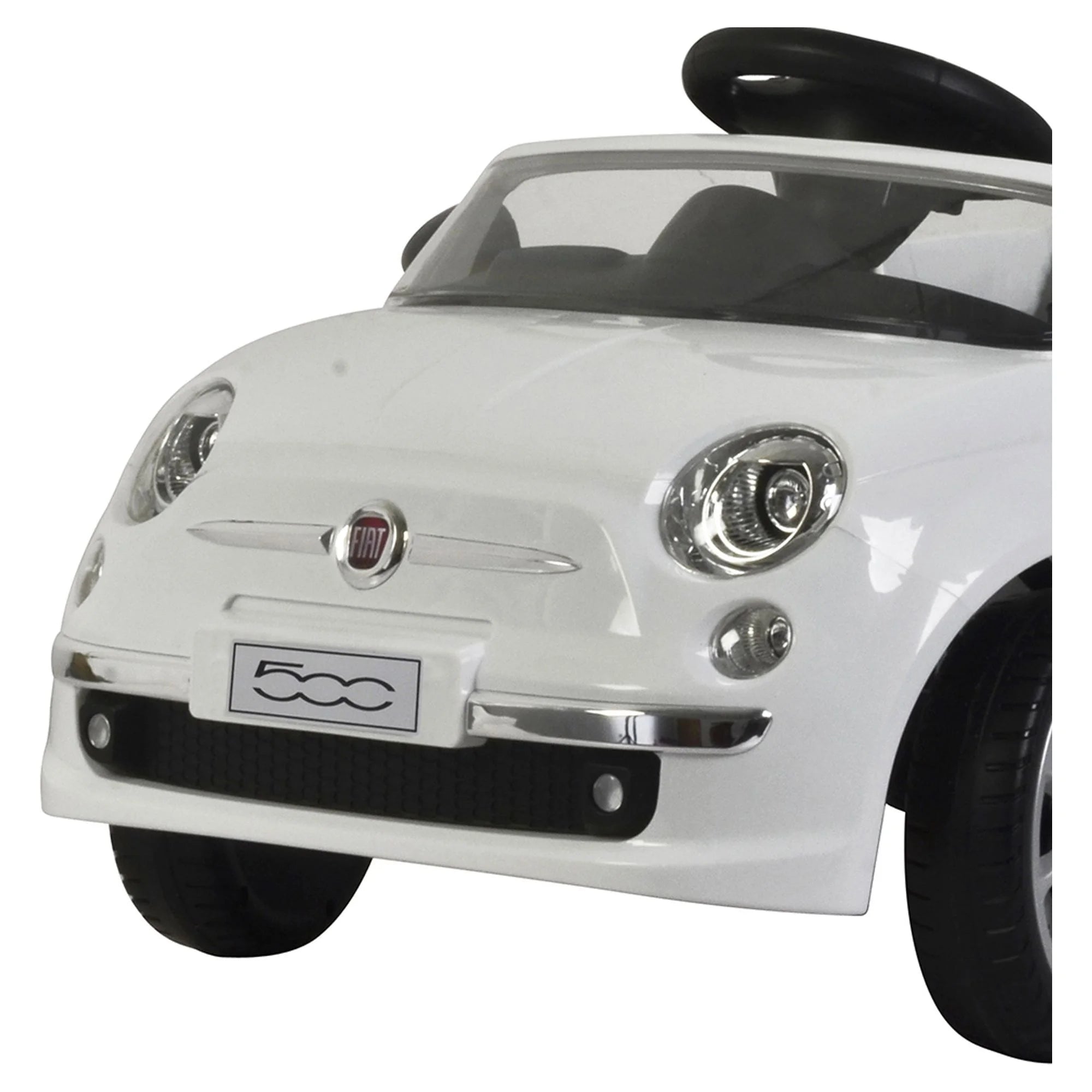 2-In-1 Fiat 500 Baby Toddler Push Car Stroller, White