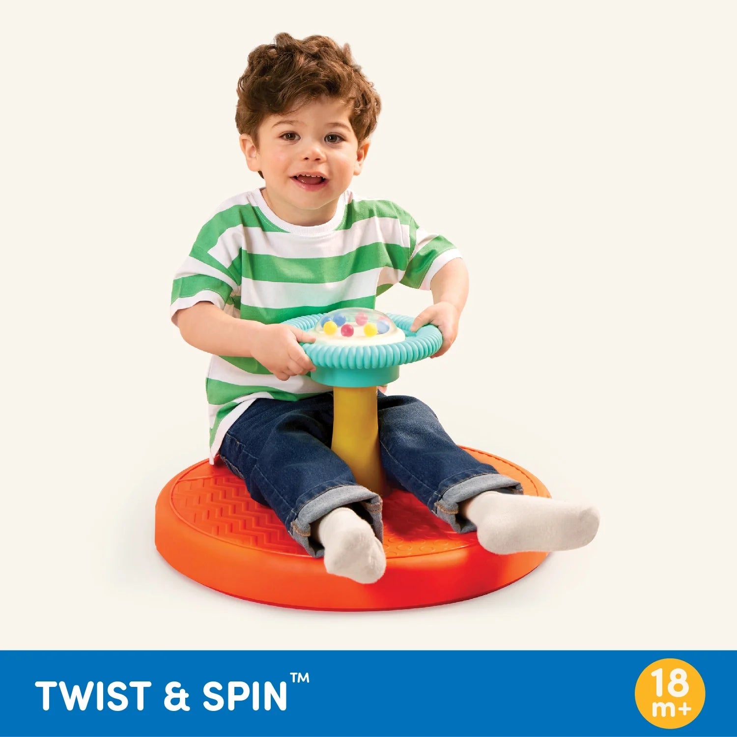 Twist & Spin Activity Toy 3 Pieces with Ball Popper, Toddler 18 Months and Preschool Toys