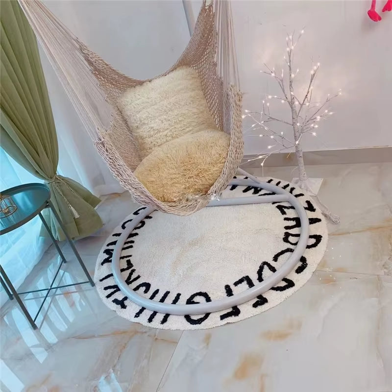 Nordic Style White Hammock Swing Home Garden Hanging Hammock Chair Outdoor Indoor Dormitory Swing Hanging Chair for Child Adult