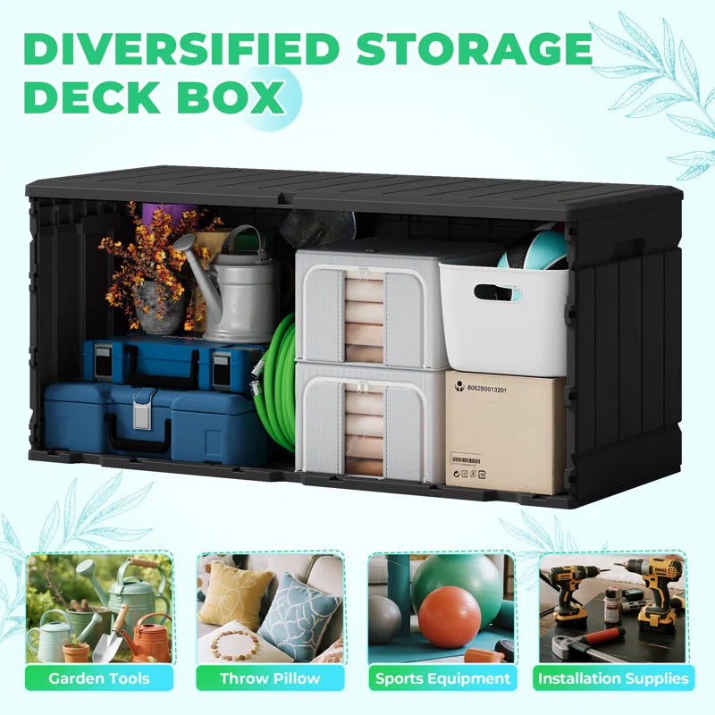 45.3'' W 82 Gallons Water Resistant Lockable Deck Box