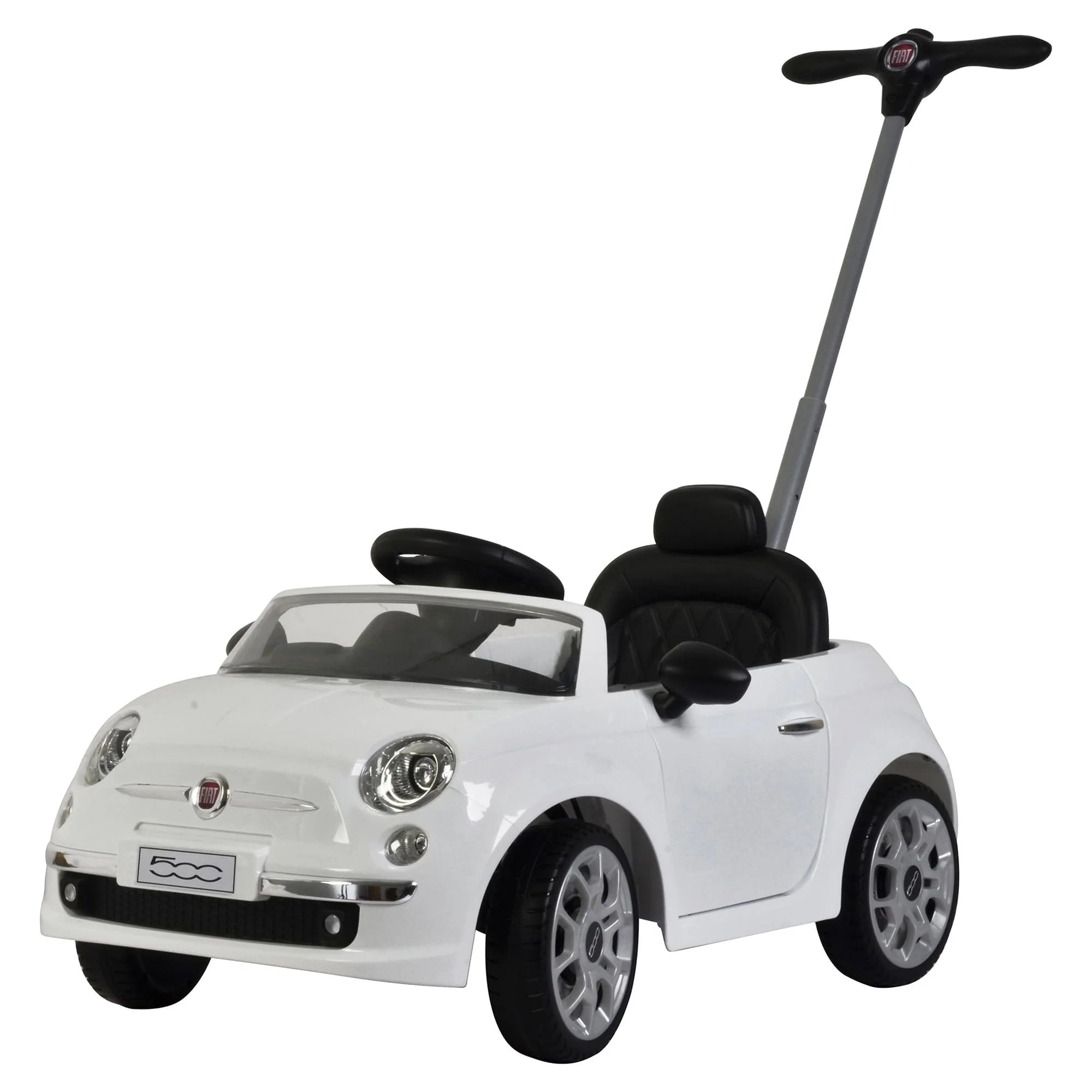 2-In-1 Fiat 500 Baby Toddler Push Car Stroller, White