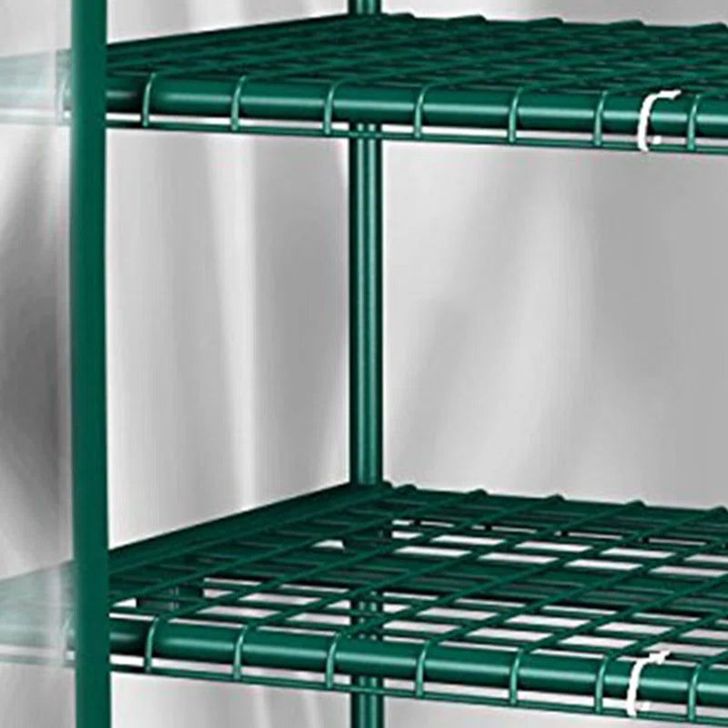 4 Tier Mini Greenhouse - Portable Greenhouse with Locking Wheels and PVC Cover for Indoor or Outdoor - 27 X 19 X 63-Inch Green House by
