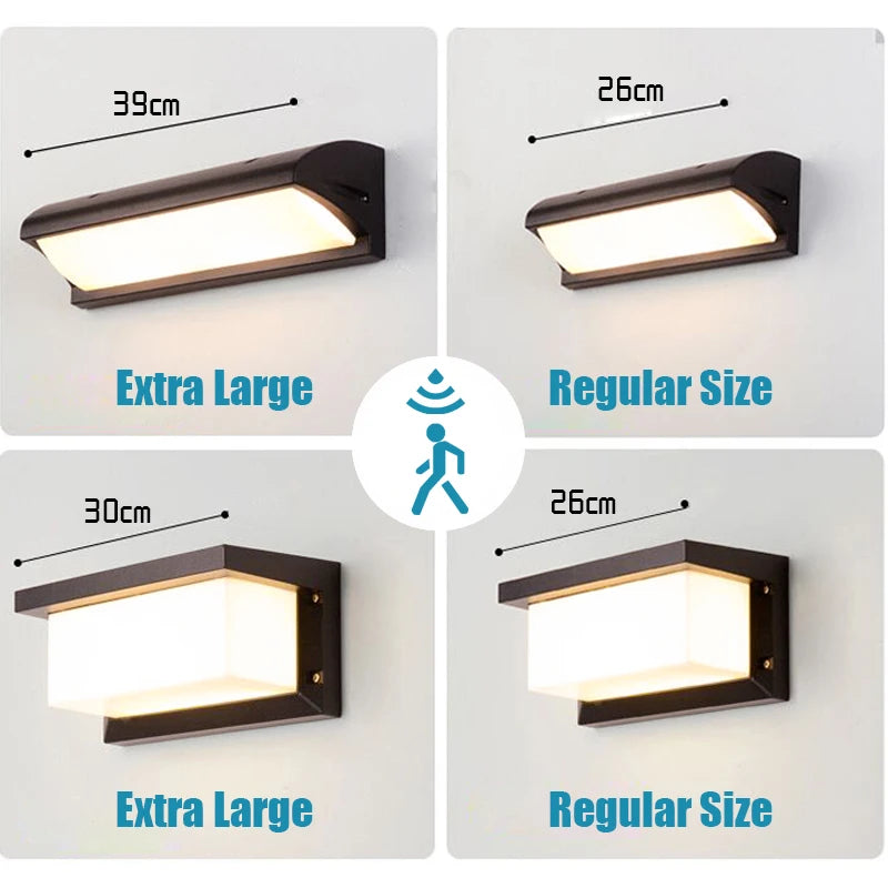 Extra Large LED Outdoor Lights Motion Sensor Outdoor Wall Light Waterproof IP65 Outdoor Wall Lamp Street Lamp Garden Lights