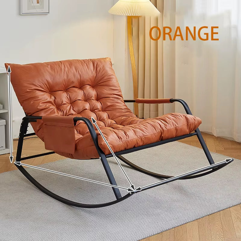 Comfortable Oversized Bird'S Nest Design for Outdoor Terrace Rocking Chairs, Rattan Rocking Chairs with Cushions, Cushioned Loun