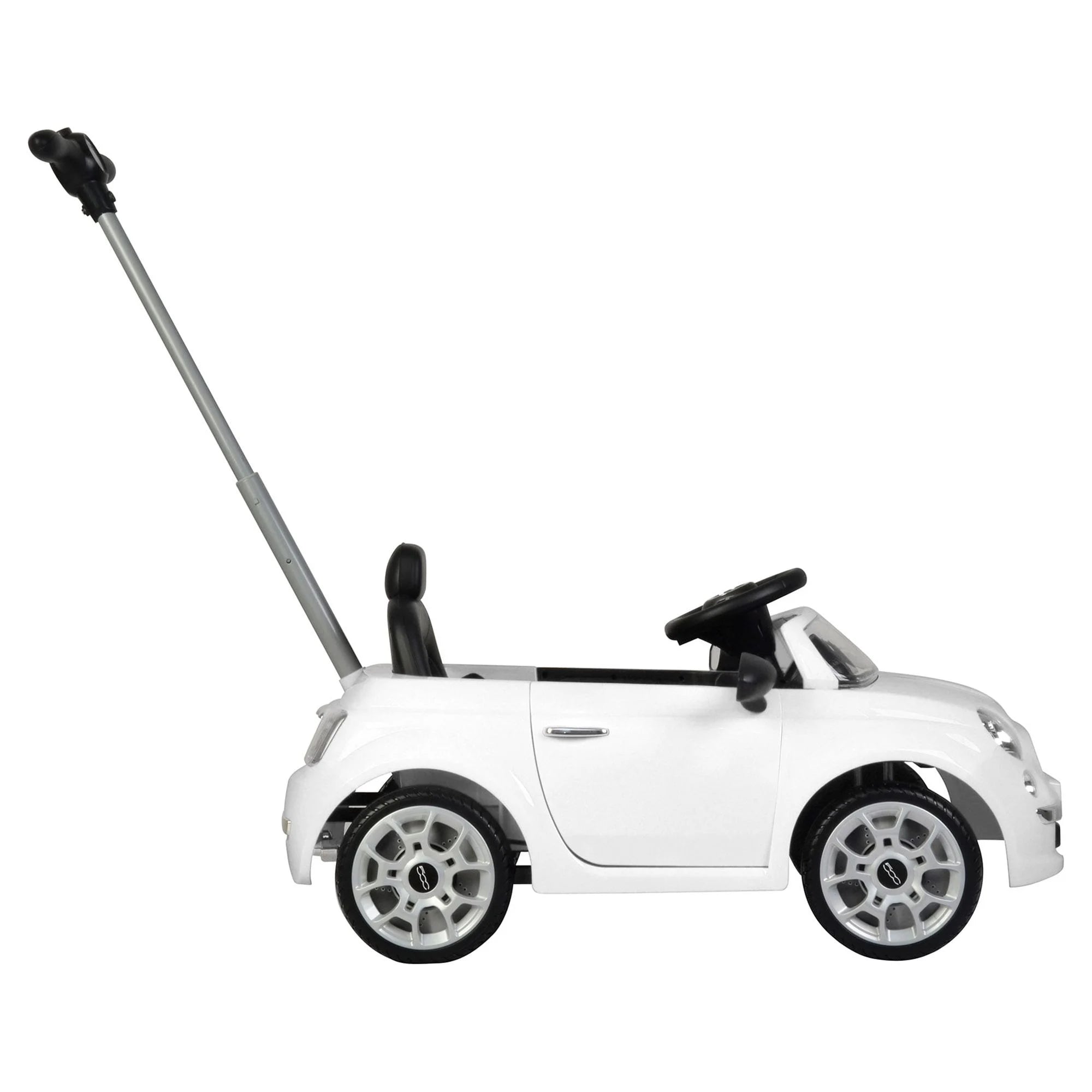 2-In-1 Fiat 500 Baby Toddler Push Car Stroller, White