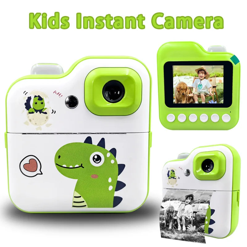 Kids Instant Print Camera Toys 1080P HD Kids Digital Camera Instant Photo Printing Camera Video Toys Picture Printer Toys Gifts