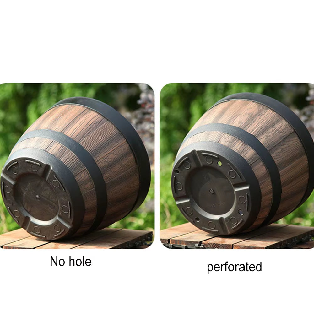 Bucket-Liked Flower Pot Large Capacity Retro Planter for Home and Garden