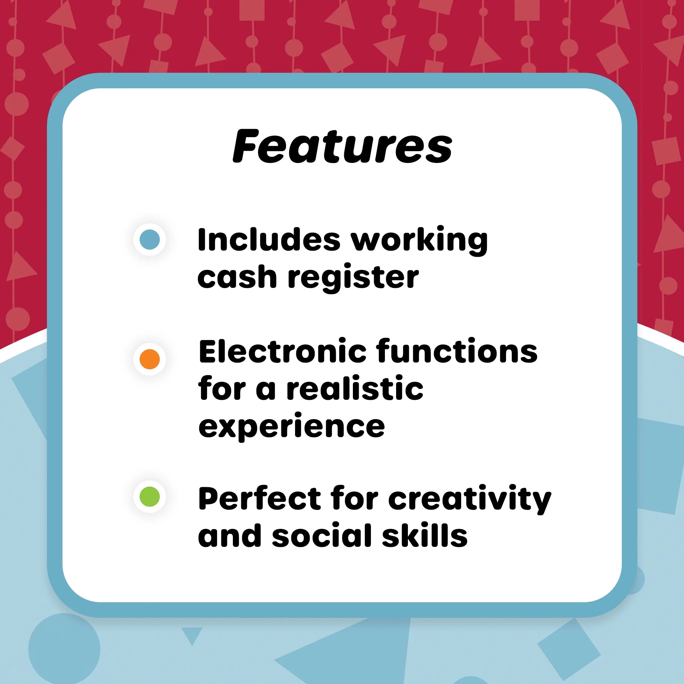 Supermarket Mini Market Playset 39 Pieces Toddler Toys Made from Durable Plastic