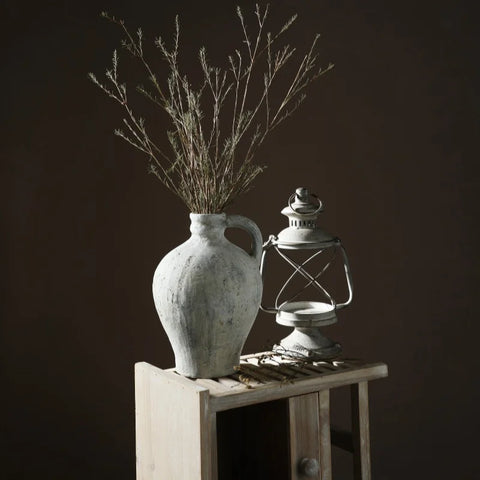 Retro and Nostalgic Handmade Ceramic Vases 25.5CM High Handmade Style Flower Vase Dried Flowers Decorative Home Decoration