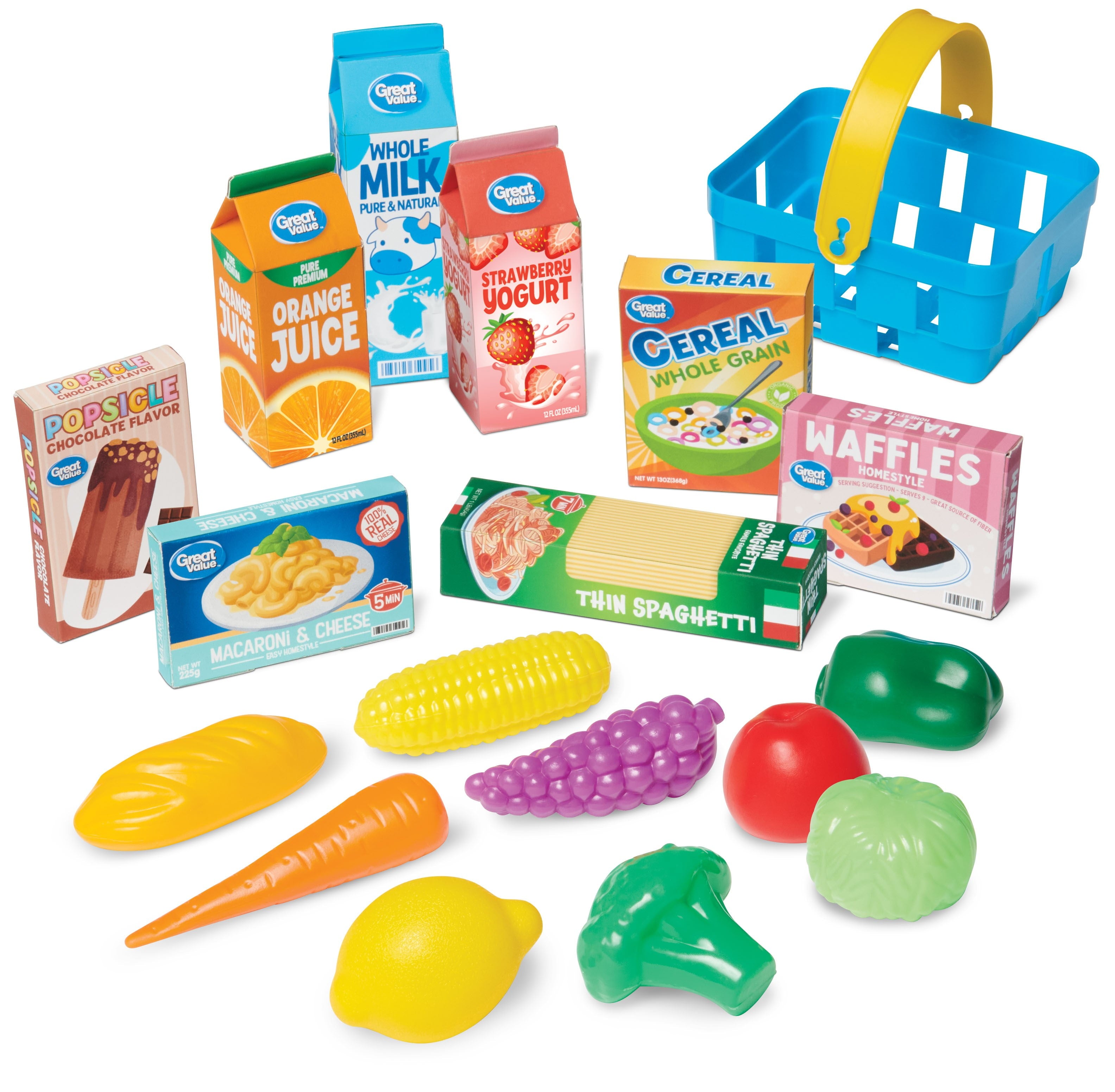 Supermarket Mini Market Playset 39 Pieces Toddler Toys Made from Durable Plastic
