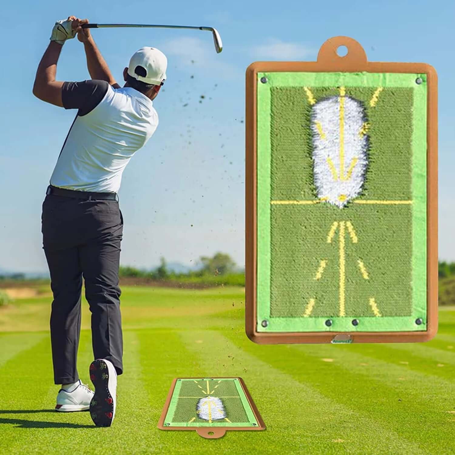 SwingPerfect Golf Training Mat – Portable Swing Detection & Impact Tracing Aid for Better Golf Shots
