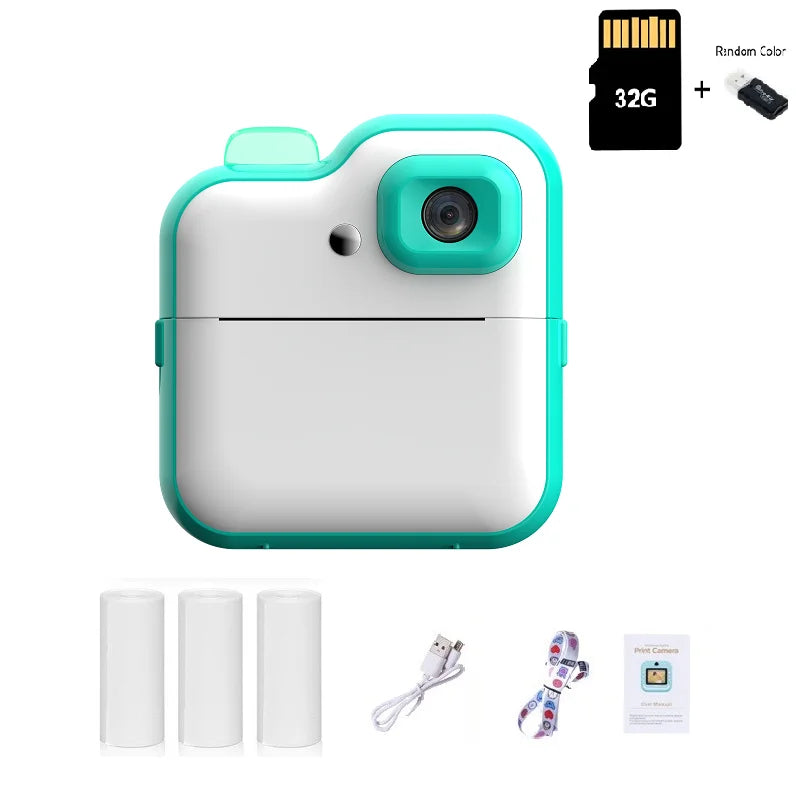 Kids Instant Print Camera Toys 1080P HD Kids Digital Camera Instant Photo Printing Camera Video Toys Picture Printer Toys Gifts