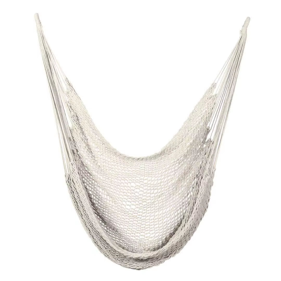 Nordic Style White Hammock Swing Home Garden Hanging Hammock Chair Outdoor Indoor Dormitory Swing Hanging Chair for Child Adult