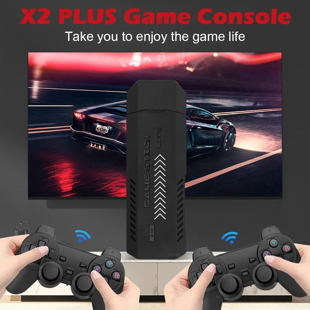 Game Stick X2 plus Video Game Console 4K 40000 Games GD10 plus Double Wireless Controller Gamestick Retro Games Consola