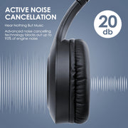 JH-ANC923 Active Noise Cancelling Wireless Headset Foldable Over-Ear Bluetooth Headphones with Mic Hifi Stereo Deep Bass