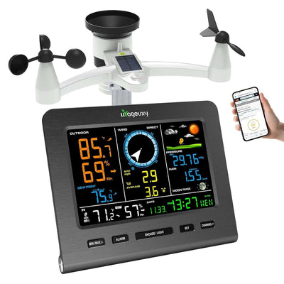SmartWeather Pro™ – WiFi Wireless Indoor & Outdoor Weather Station with Rain, Wind & Temp Monitoring