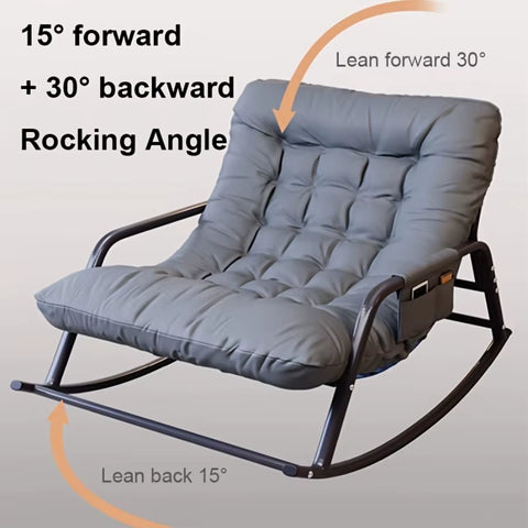 Comfortable Oversized Bird'S Nest Design for Outdoor Terrace Rocking Chairs, Rattan Rocking Chairs with Cushions, Cushioned Loun