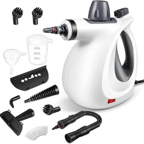 Pressurized Handheld Steam Cleaner & Rechargeable Spin Scrubber