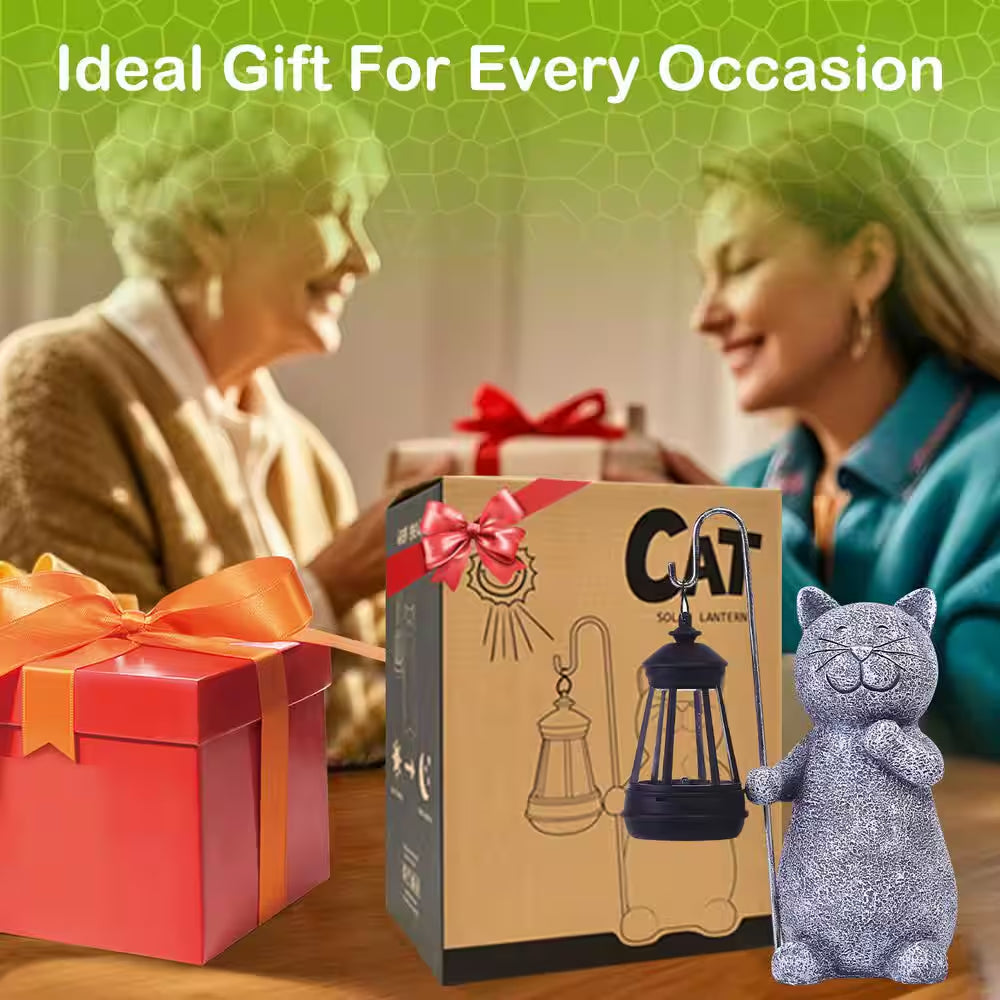 Elephant Statue with Solar Lantern - Garden Statues Yard Decor, Unique Birthday/Christmas Gifts for Women/Mom/Daughter