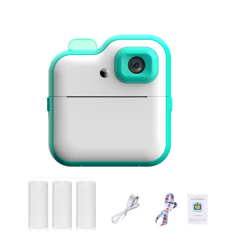 Kids Instant Print Camera Toys 1080P HD Kids Digital Camera Instant Photo Printing Camera Video Toys Picture Printer Toys Gifts