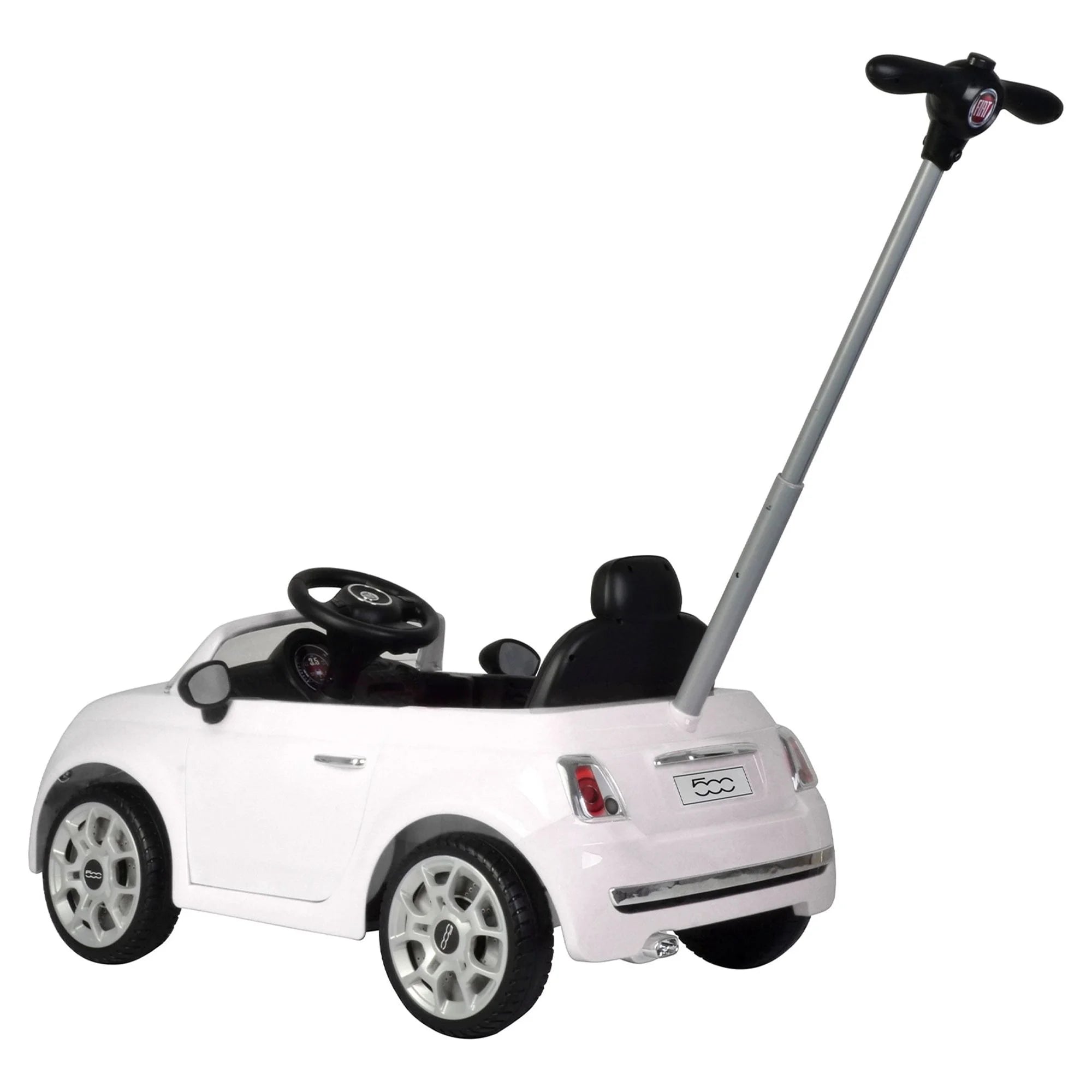2-In-1 Fiat 500 Baby Toddler Push Car Stroller, White