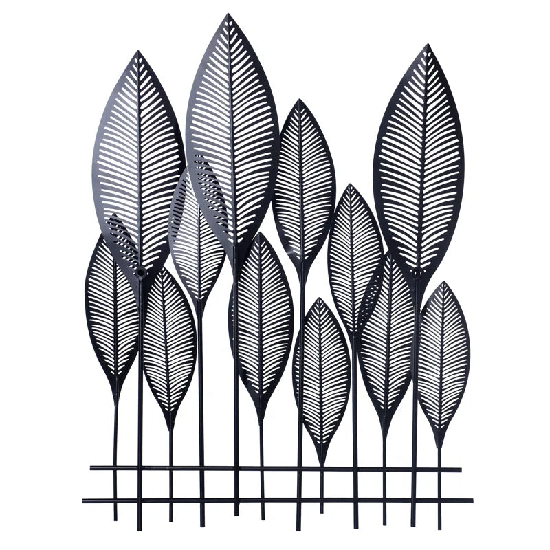 Nola Traditional Plants & Flowers Wall Decor on Metal