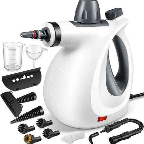 Pressurized Handheld Steam Cleaner & Rechargeable Spin Scrubber