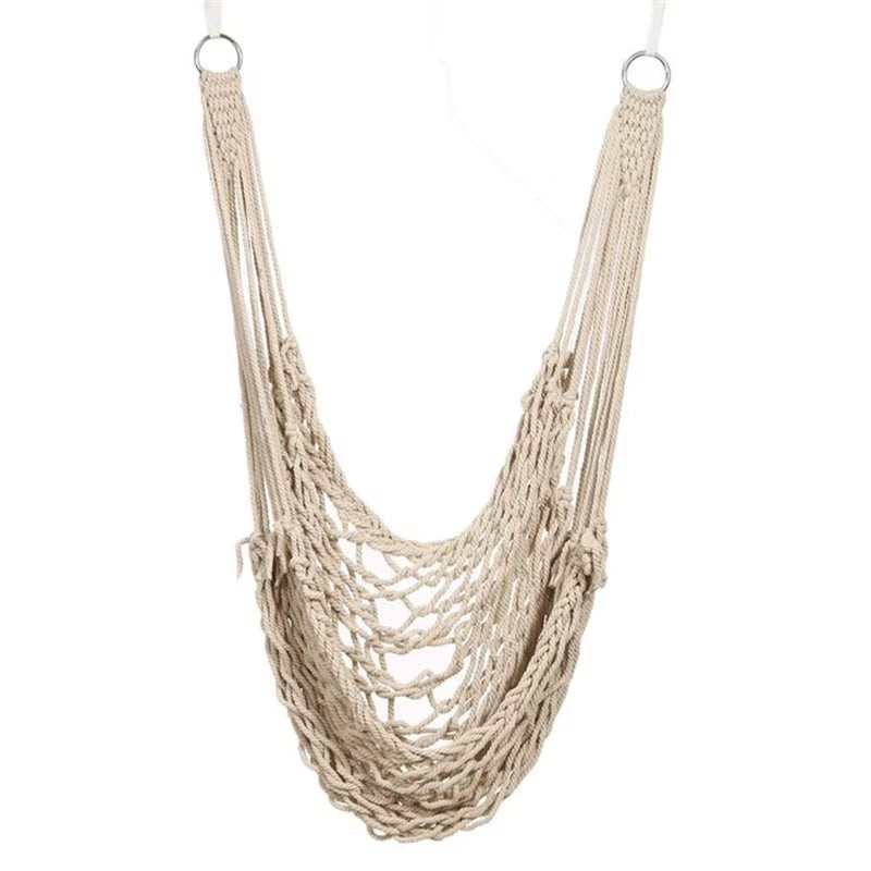 Nordic Style White Hammock Swing Home Garden Hanging Hammock Chair Outdoor Indoor Dormitory Swing Hanging Chair for Child Adult