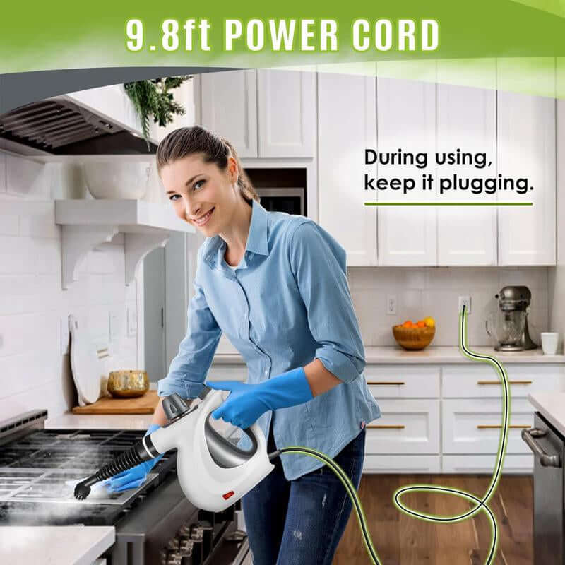 Pressurized Handheld Steam Cleaner & Rechargeable Spin Scrubber