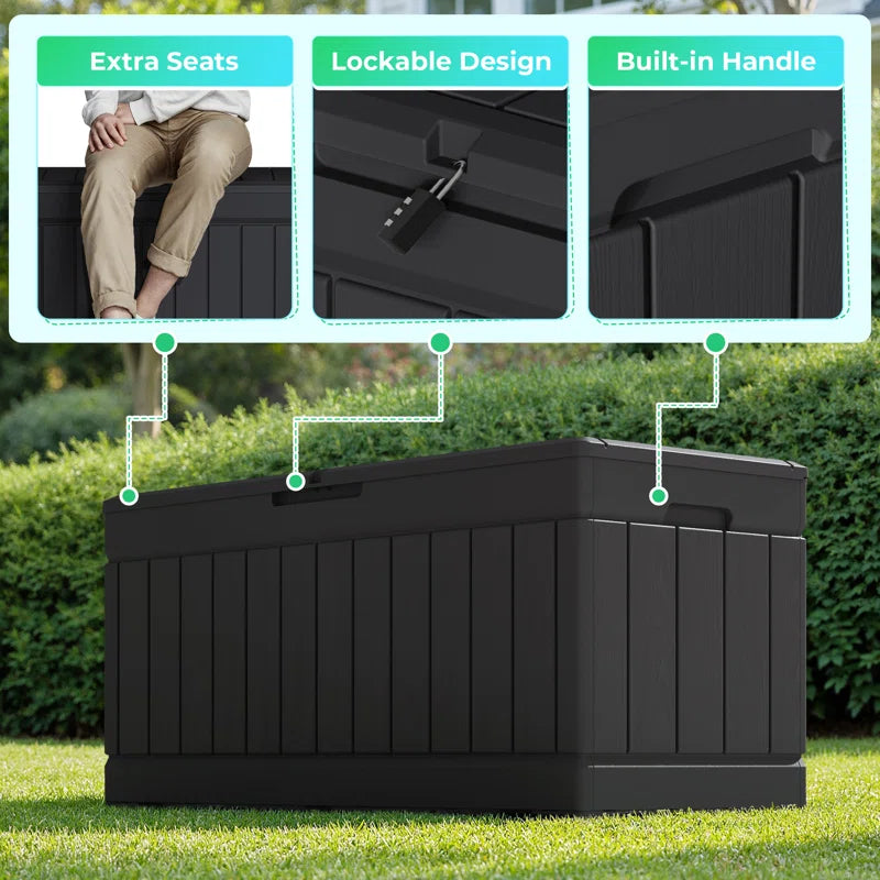 45.3'' W 82 Gallons Water Resistant Lockable Deck Box