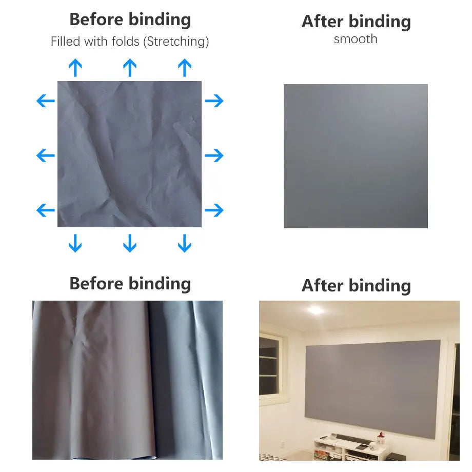 Projector Screen 72 84 100 120 Inch Anti-Light Screen for Home Outdoor Office Portable 3D HD Projection Screen