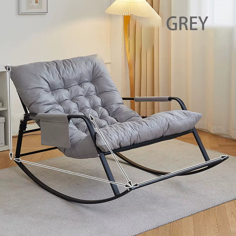 Comfortable Oversized Bird'S Nest Design for Outdoor Terrace Rocking Chairs, Rattan Rocking Chairs with Cushions, Cushioned Loun