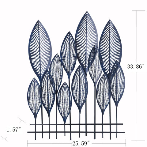 Nola Traditional Plants & Flowers Wall Decor on Metal