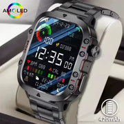 Original Men Smartwatch Flashlight Bluetooth Call Fitness Clock IP68 Waterproof Sports Men for Xiaomi Android Smart Watch 2024