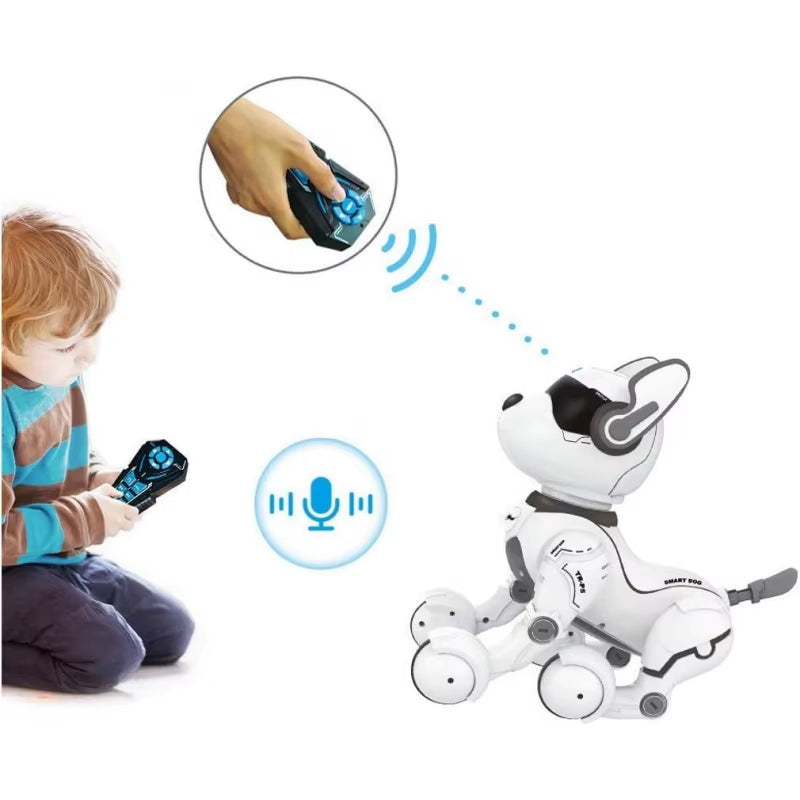 Intelligent Robot Dog- Interactive Smart Programmable Rechargeable with Remote Control, Voice and Touch Features