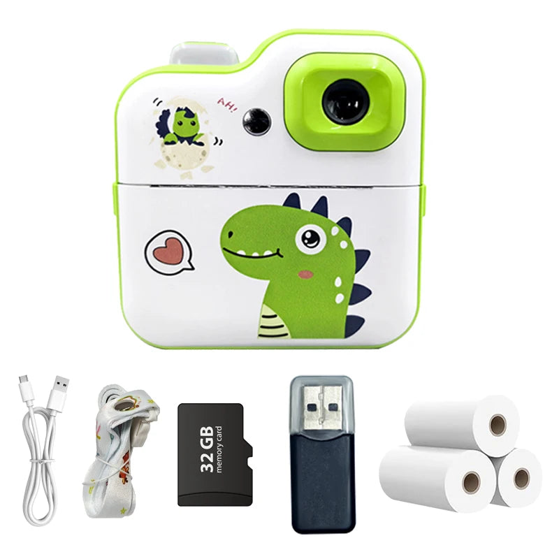 Kids Instant Print Camera Toys 1080P HD Kids Digital Camera Instant Photo Printing Camera Video Toys Picture Printer Toys Gifts